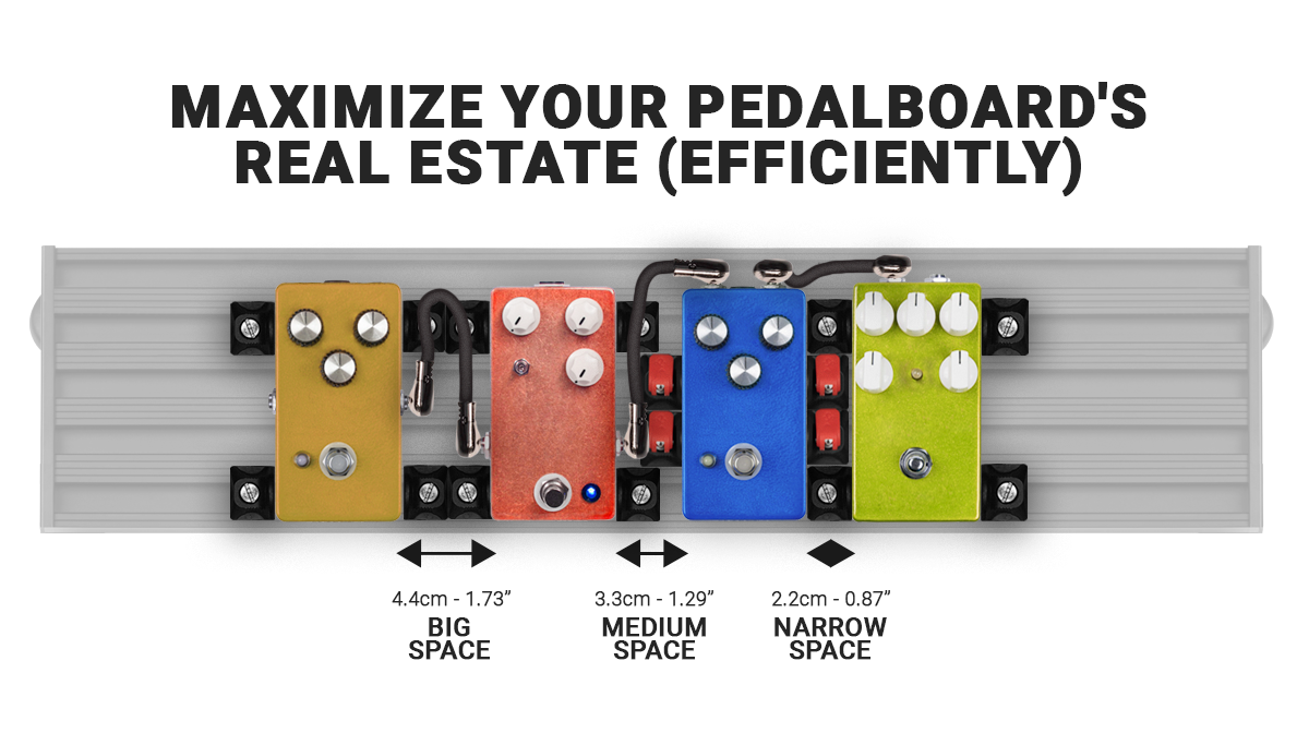 Smart Track®XS2® top cable routing - Pedalboard | Aclam